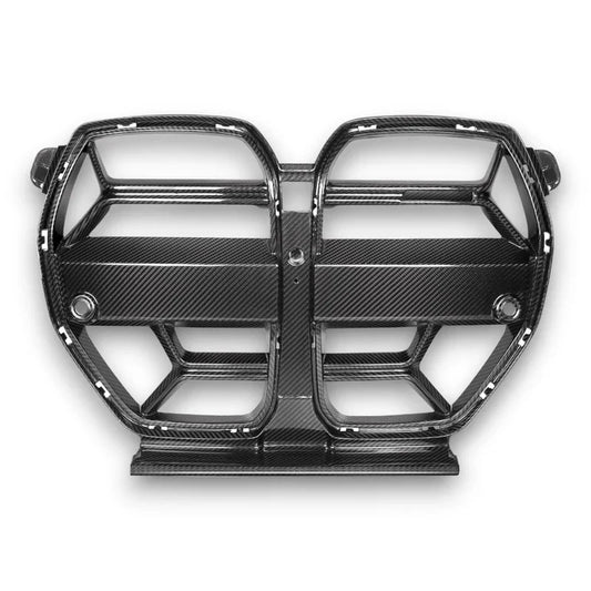 CSL Style Dry Carbon Fiber Front Grille Without ACC | BMW G80 M3 | G82/G83 M4