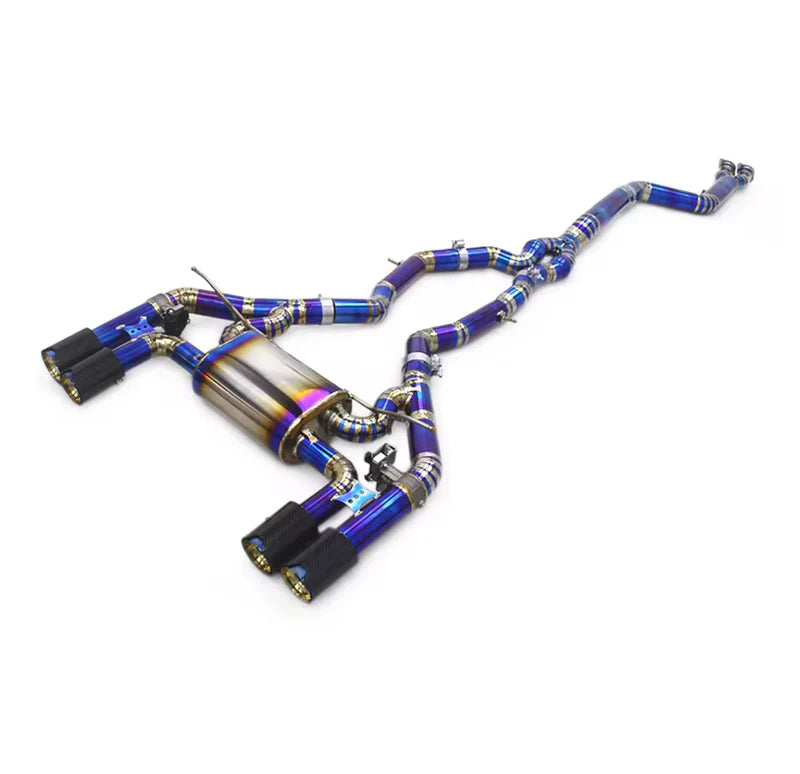 Valved Exhaust System | BMW F87 M2 Competition | Stainless Steel / Purple Titanium