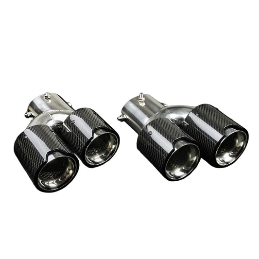 Dual Exit Carbon Fiber MP Style Exhaust Tips | BMW G42 | G22/G26 | G30 | G29