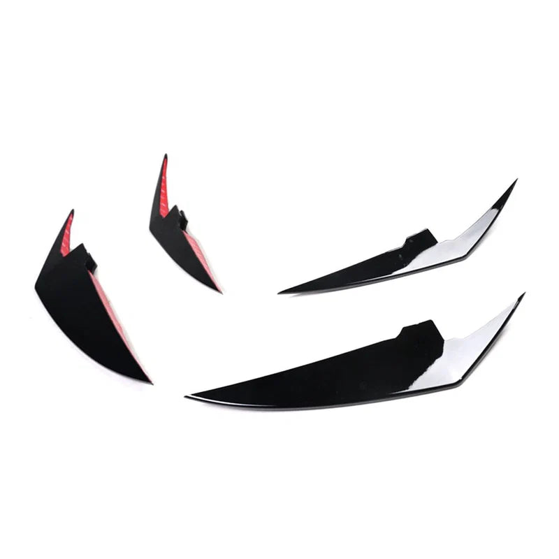 Gloss Black Front Bumper Canard Fin Set | BMW 3-Series (G20 LCI)