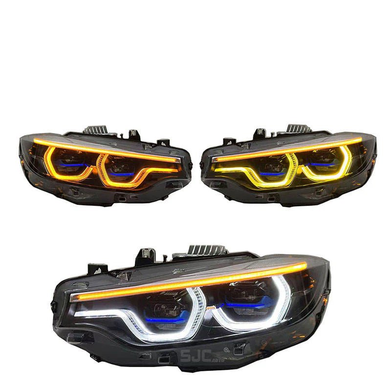 V3 IKON Tri-Color Switchable DRL Headlights | BMW M3 F80 | M4 F82/F83 | 4-Series F32/F33/F36