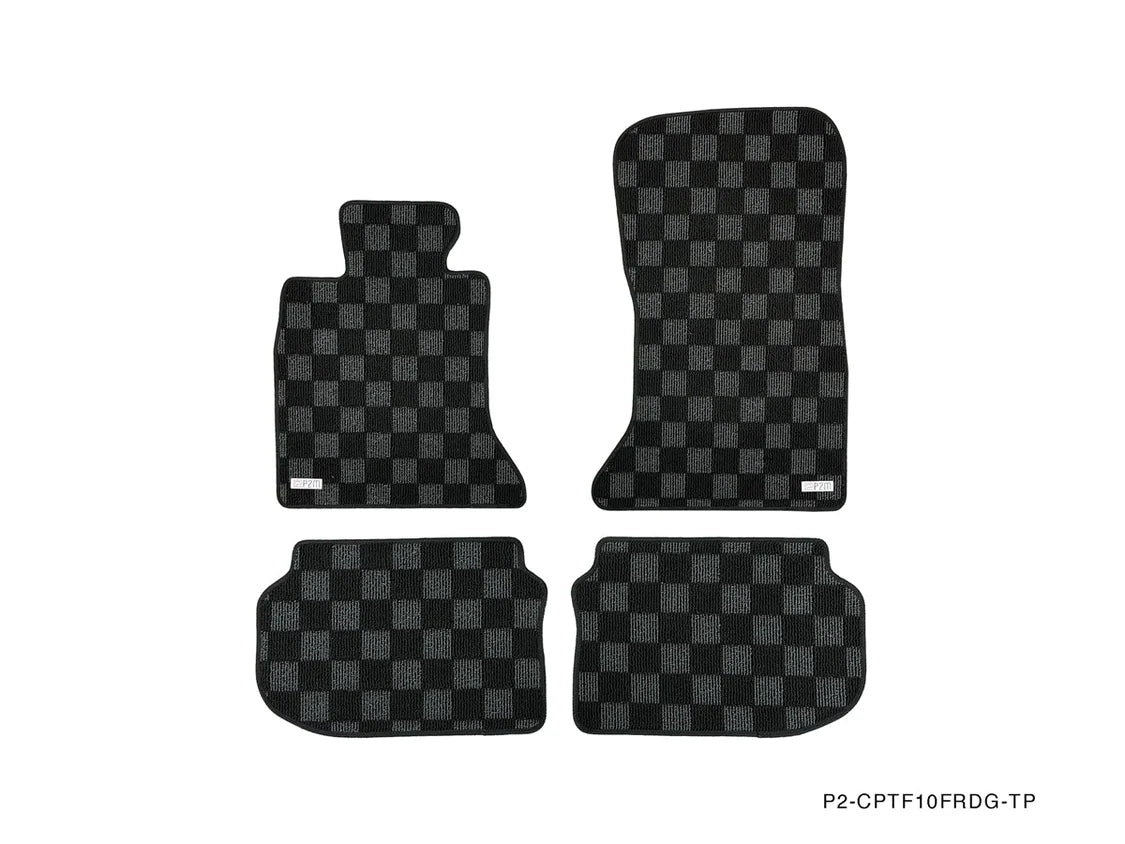P2M Dark Grey Race Floor Mats | BMW F10 5-Series Sedan (2010–2017)