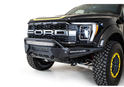 HoneyBadger Style Front Bumper with Top Hoop for 2021-2024 Ford F-150 Raptor & Raptor R