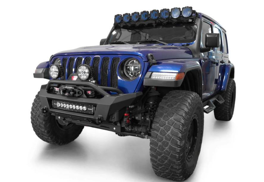 2018-2024 Jeep JL/JT Phantom Style Stubby Front Bumper with Integrated Winch Mount