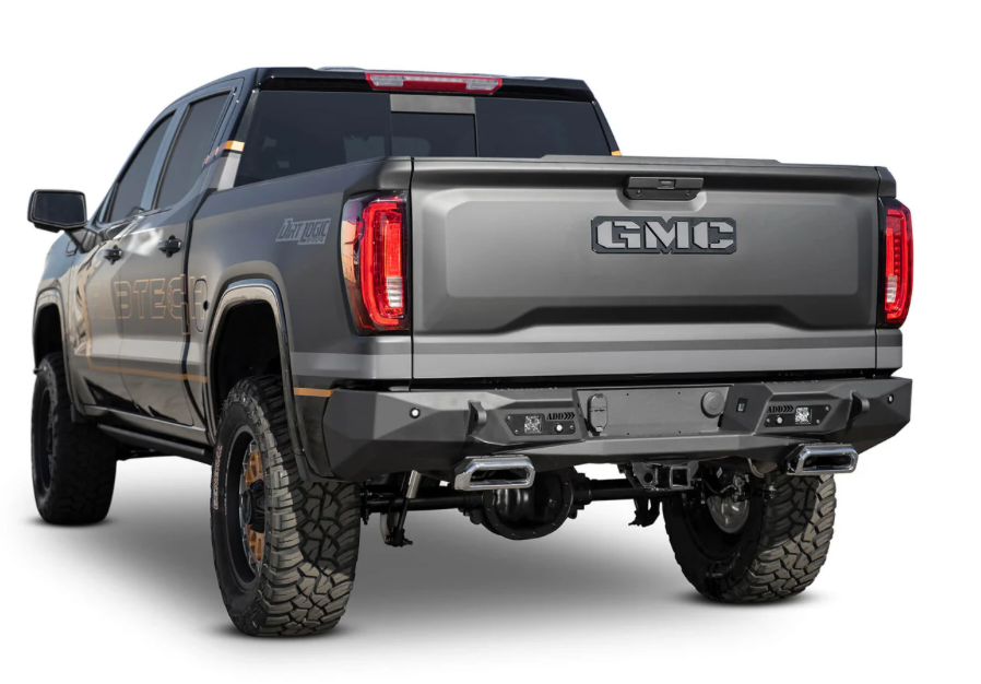 2019-2021 Chevy/GMC 1500 Shadow Armor Rear Bumper with Exhaust Tips