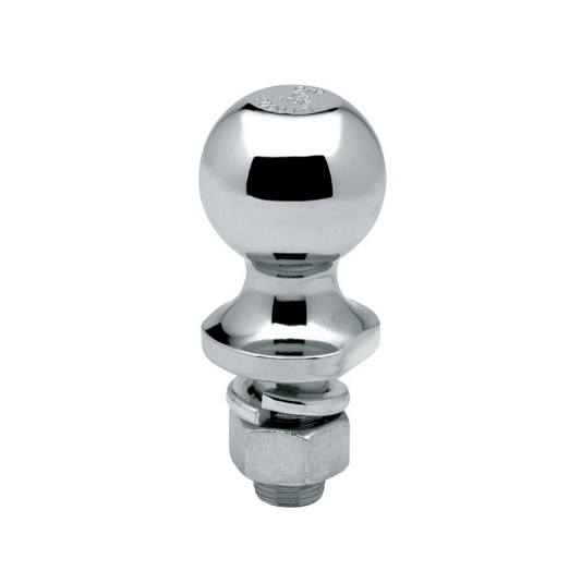 Heavy-Duty Trailer Hitch Ball | 1-7/8 Inch Diameter | 2,000 lbs. Capacity | 3/4 Inch Shank Diameter | 1-1/2 Inch Shank Length | Chrome