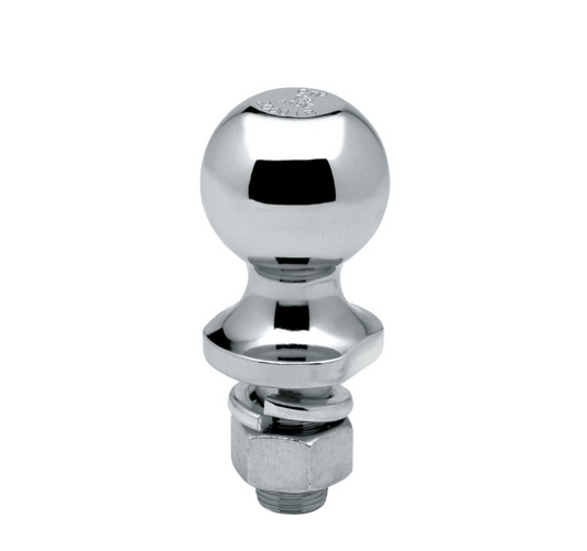 Trailer Hitch Ball | 2 Inch Diameter | 3,500 lbs. Capacity | 3/4 Inch Shank Diameter | 1-9/16 Inch Shank Length | Chrome