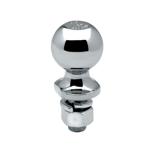 Trailer Hitch Ball | 2-5/16 Inch Diameter | 20,000 lbs. Capacity | 1-1/4 Inch Shank Diameter | 2-3/4 Inch Shank Length | Chrome