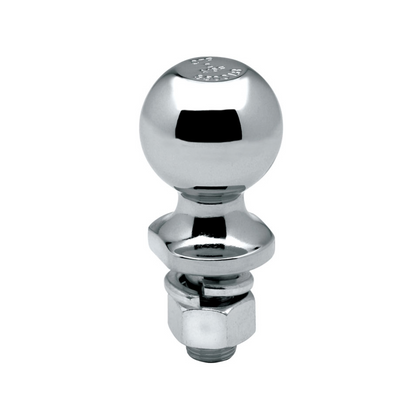 Trailer Hitch Ball | 1-7/8 Inch Diameter | 2,000 lbs. Capacity | 1 Inch Shank Diameter | 2-1/8 Inch Shank Length | Chrome