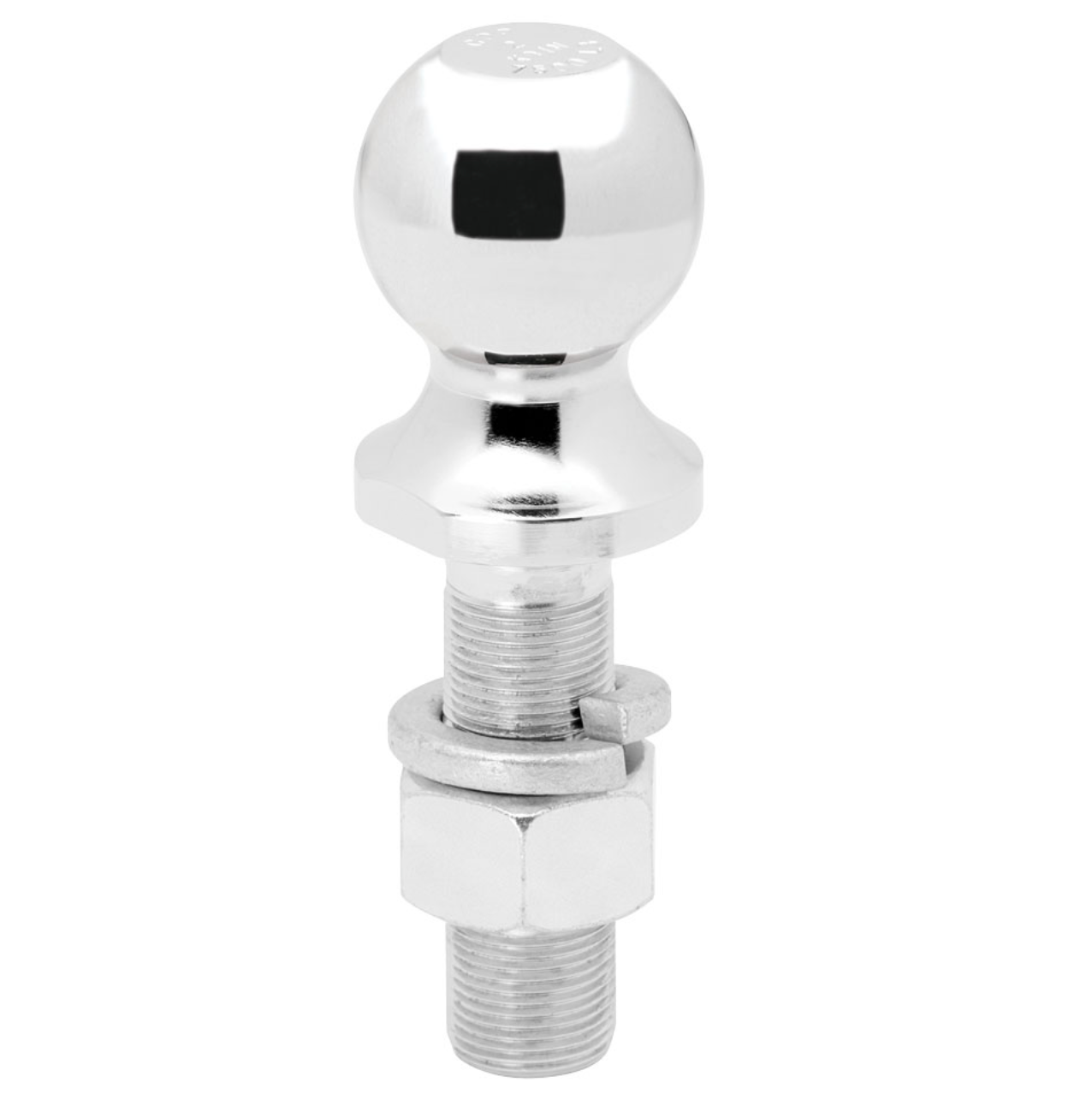 Trailer Hitch Ball | 2 Inch Diameter | 7,500 lbs. Capacity | 1 Inch Shank Diameter | 3-1/4 Inch Shank Length | Chrome