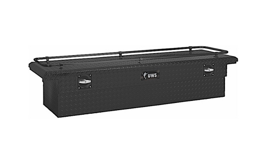 69IN SECURE LOCK LOW PRO MATTE BLACK WITH RAIL TOOLBOX (Check Description For Each Vehicle This Fits)