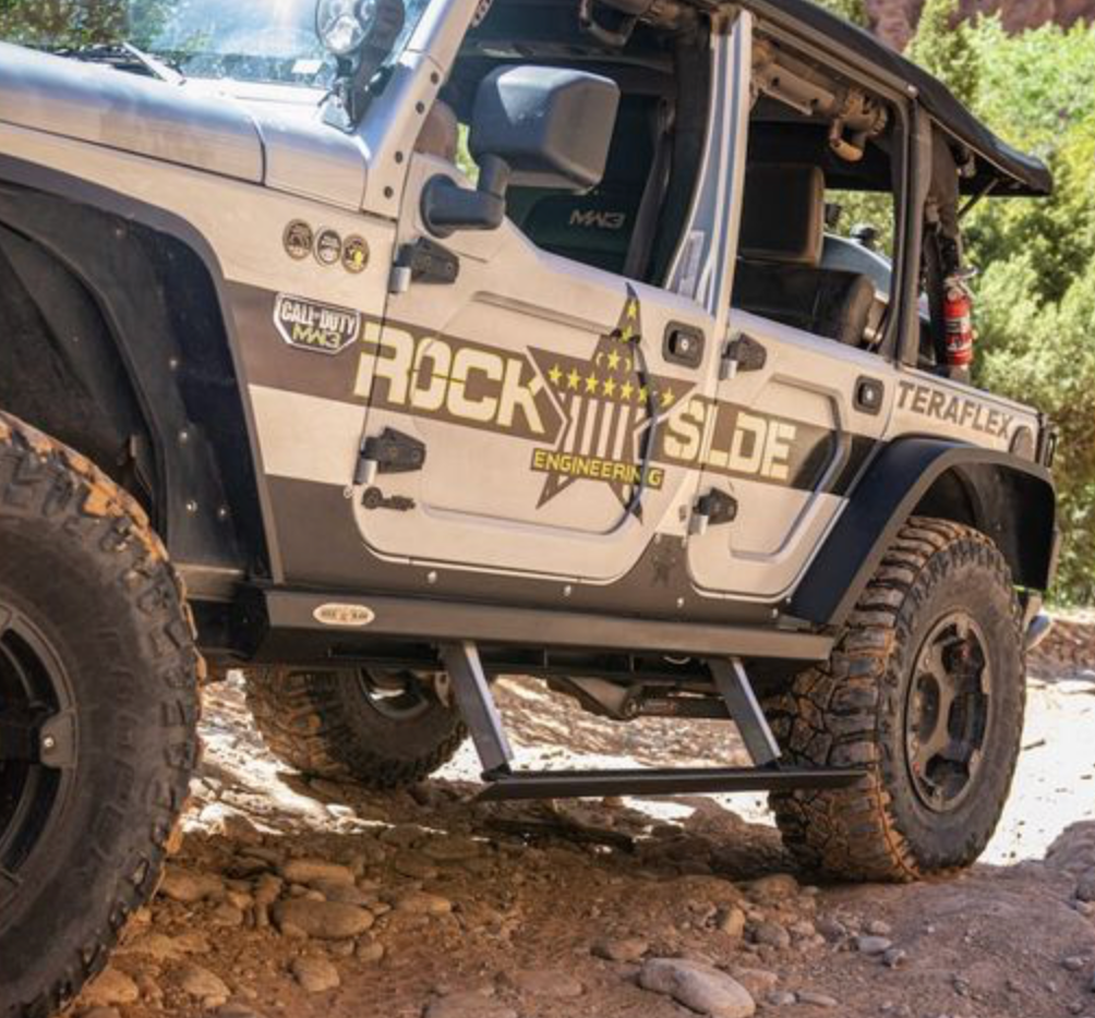 JEEP WRANGLER (2007-2017) WRANGLER JK (2018) 4D STEP SLIDERS (2 BOXES)