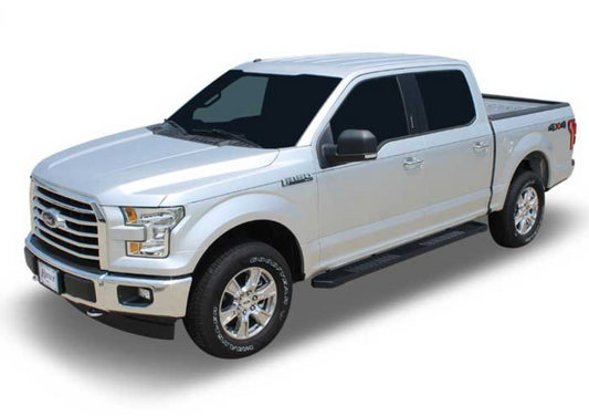 Ford F150 CREW CAB F250/F350 SD CREW CAB 6IN BLACK TEXTURED ALUMINUM OEM RUNNING BOARDS (Check Description For Years)
