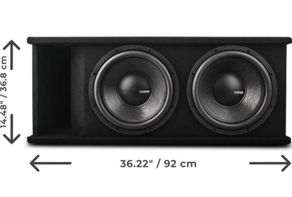 BASS PACKAGE 2xZR12D4 12IN SUBWOOFERS IN A PORTED BOX 3000W Loaded Subwoofer