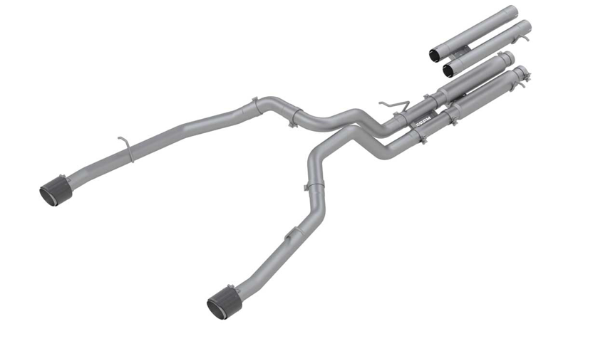 2021-2024 RAM TRX V8 6.2L SS 3 IN CAT-BACK DUAL SPLIT REAR W/CARBON FIBER TIPS RACE VERSION
