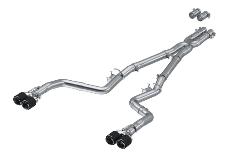 2015-2023 DODGE CHALLENGER 5.7/6.2L/6.4L HEMI SS 3 IN DUAL CAT BACK QUAD CARBON FIBER TIPS (RACE VERSION)