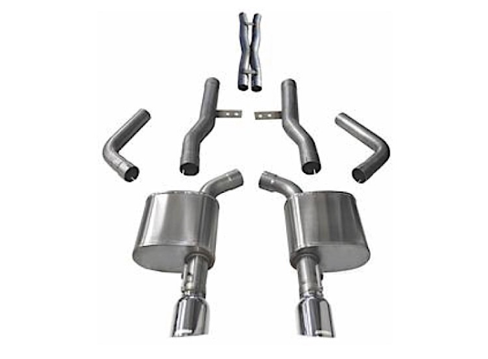 2015-2023 DODGE CHARGER R/T V8 5.7L 4.5IN CAT-BACK, DUAL REAR EXIT WITH POLISHED PRO-SERIES