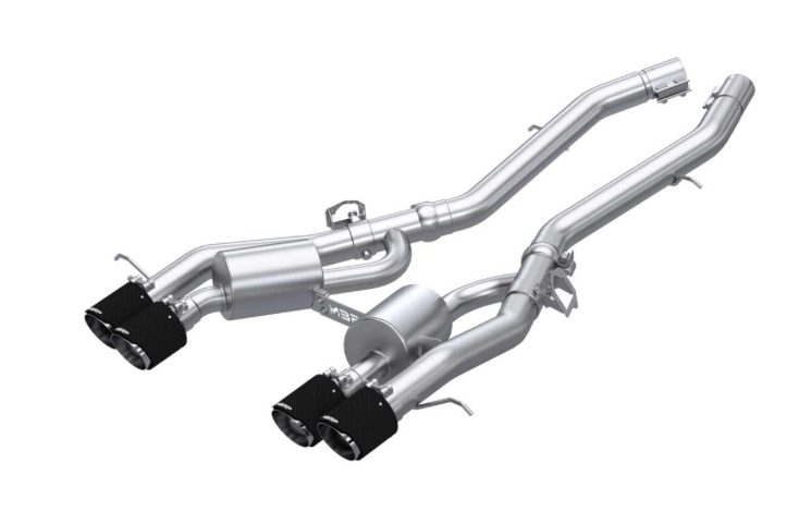 2021-2025 BMW M4 G82/M3 G80 3.0L SS 3 IN AXLE-BACK EXHAUST SYSTEM QUAD CARBON FIBER T