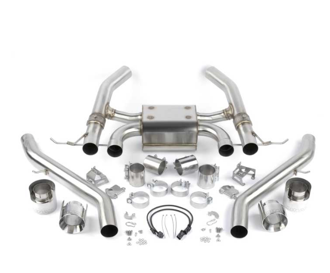 2021-2025 BMW M3/M4 VALVED AXLE BACK EXHAUST, QUAD 4.5IN TIPS, 304SS, POLISHED