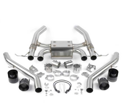 2021-2025 BMW M3/M4 VALVED AXLE BACK EXHAUST, QUAD 4.5IN TIPS, 304SS, BLACK
