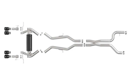 2023-2025 BMW M2 MACH FORCE-XP 3 IN TO 2-1/2 IN SS CAT-BACK EXHAUST SYSTEM W/BLACK TIPS