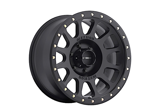 18X9 NV 6X5.5 BP 4.5IN B/S -12 O/S - MATTE BLACK (Check Description For Vehicles This Fits)
