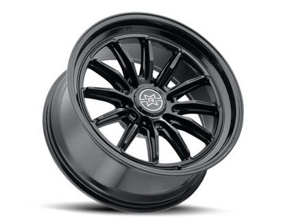 MR803, 20X10, -18MM OS, 6X5.5, 106.25MM CB, GLOSS BLACK (Check Description For Vehicles This Fits)