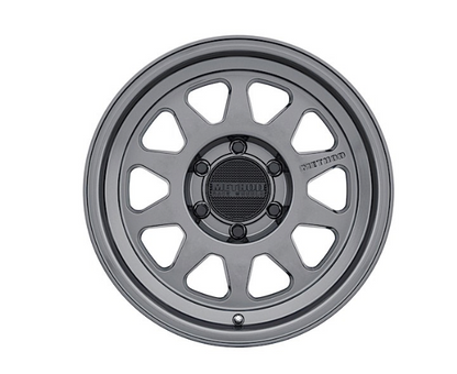 MR316, 18X9, +18MM OFFSET, 6X135, 87MM CENTERBORE, GLOSS TITANIUM (Check Description For Vehicles This Fits)