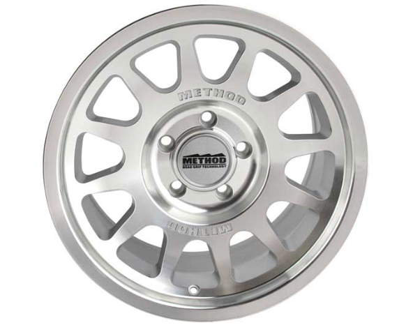 MR703 BEAD GRIP, 17X8.5, 0MM OS, 5X5, 71.5MM CB, MACHINED - CLEAR COAT (Check Description For Vehicles This Fits)