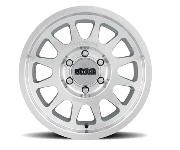 MR703 BEAD GRIP, 17X8.5, 0MM OS, 5X5, 71.5MM CB, MACHINED - CLEAR COAT (Check Description For Vehicles This Fits)