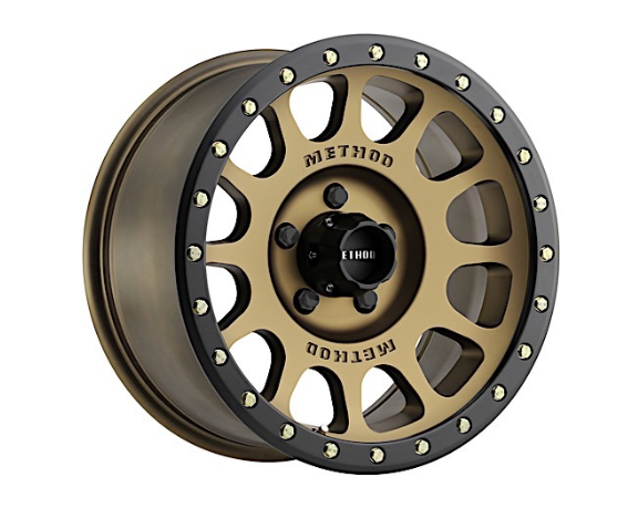 20X10 NV, -18MM OFFSET, 5X5, 94MM CENTERBORE, METHOD BRONZE/BLACK STREET LOC (Check Description For Vehicles This Fits)