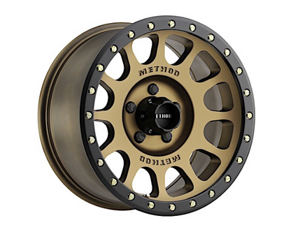 20X10 NV, -18MM OFFSET, 5X5, 94MM CENTERBORE, METHOD BRONZE/BLACK STREET LOC (Check Description For Vehicles This Fits)