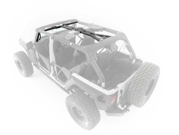 2011-2017 JEEP WRANGLER & 2018 JEEP WRANGLER JK 4DR SRC 6-PC ROLL CAGE KIT; SATIN BLACK POWDERCOAT