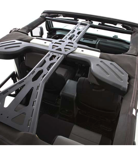 2011-2017 JEEP WRANGLER & 2018 JEEP WRANGLER JK 4DR SRC 6-PC ROLL CAGE KIT; SATIN BLACK POWDERCOAT