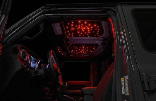 2018-2024 JEEP WRANGLER & 2020-2024 JEEP GLADIATOR LIGHTING STARLINER COLORSHIFT FIBER OPTIC HARDTOP HEADLINER