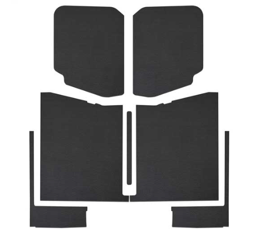 2020-2022 JEEP GLADIATOR LEATER LOOK HEADLINER COMPLETE KIT-BLACK(7-PC)