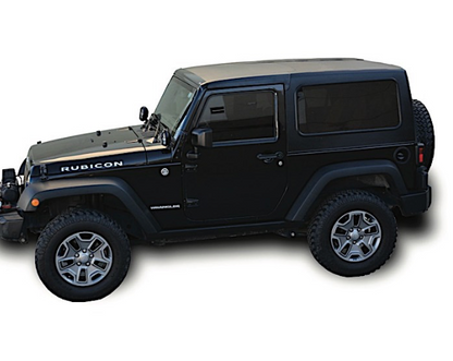 2007-2017 JEEP WRANGLER & 2018 JEEP WRANGLER JK 2DR 2PC HARD TOP - (SQUARE BACK)(FACTORY STYLE)(NO DEFORST, NO WIPER)