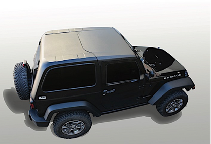 2007-2017 JEEP WRANGLER & 2018 JEEP WRANGLER JK 2DR 2PC HARD TOP - (FAST BACK)(NO DEFROST, NO WIPER)