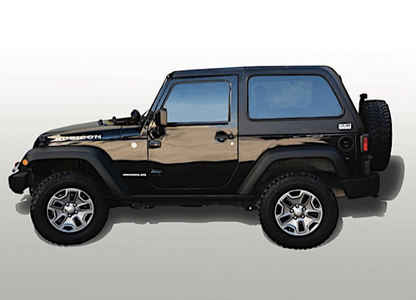 2007-2017 JEEP WRANGLER & 2018 JEEP WRANGLER JK 2DR 2PC HARD TOP - (FAST BACK)(NO DEFROST, NO WIPER)