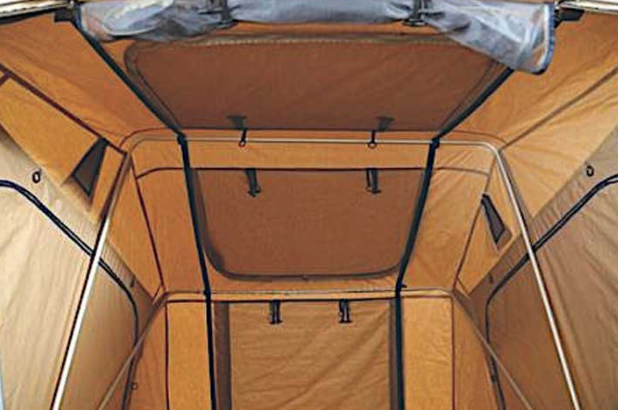 OVERLAND ROOF TOP TENT; FOLDED WITH BEDDING; 12V SOCKET; SLEEPS 2-3