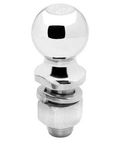 PACKAGED 2IN X 1IN X 2 1/8IN 7500LB CHROME HITCH BALL