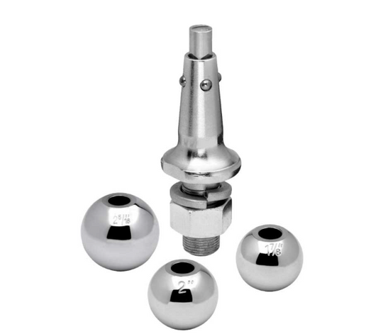 10,000LB 1IN SHANK W/ 1 7/8IN & 2IN & 2 5/16IN BALLS INTERCHANGEABLE HITCH BALL SET