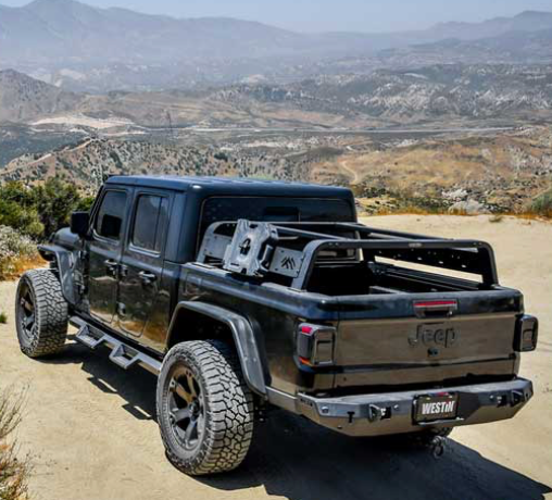 2020-2025 JEEP GLADIATOR OVERLAND CARGO RACKS TEXTURED BLACK