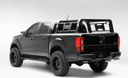 2019-2023 FORD RANGER OVERLAND ACCESS RACKS W/SIDE ACCESS DOORS INCL(4)3IN LED LIGHTS & WIRING HARNESS