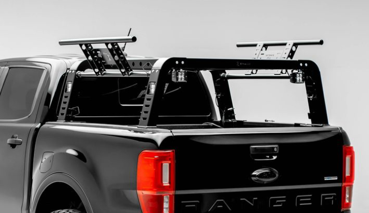 2019-2023 FORD RANGER OVERLAND ACCESS RACKS W/SIDE ACCESS DOORS INCL(4)3IN LED LIGHTS & WIRING HARNESS