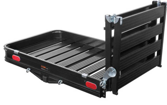 50IN X 30 1/2IN CLASS III ALUMINUM CARGO CARRIER BASKET WITH RAMP