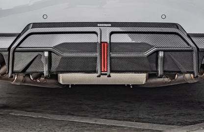 BMW G42 Prepreg Carbon Fiber Center Diffuser With Light