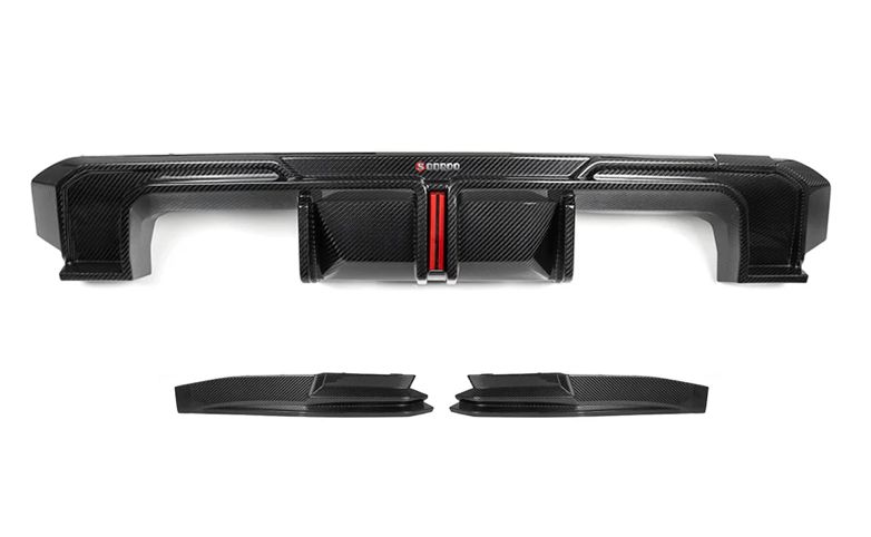M3 G80 G81 Carbon Fiber Diffuser With Brake Light + Rear Splitter