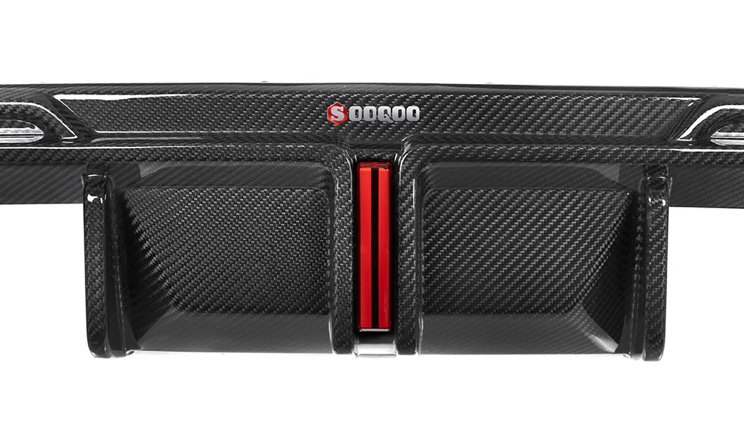 M3 G80 G81 Carbon Fiber Diffuser With Brake Light + Rear Splitter
