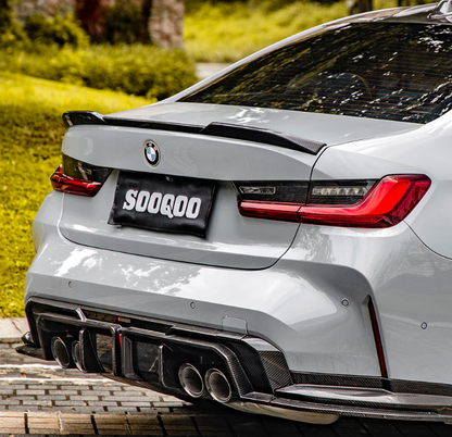 M3 G80 G81 Carbon Fiber Diffuser With Brake Light + Rear Splitter